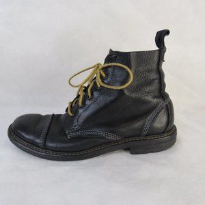 Allen Edmonds NORMANDY Leather Cap-Toe Boots Black Size 7.5